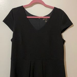 Thalia Soli Black Peplum Dress with Lace Detail